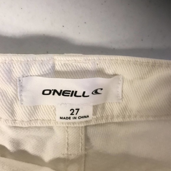 O’NEILL Women's Angus White Denim Shorts, Size 27 - Picture 4 of 6